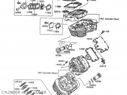 CYLINDER HEAD COVER - VN1500B6 VN15SE 1992 EUROPE UK FR AR FG IT NR SD ST