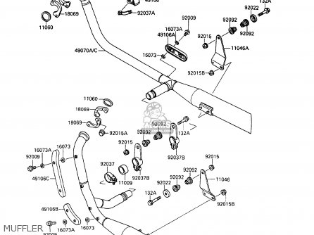 MUFFLER - VN1500B6 VN15SE 1992 EUROPE UK FR AR FG IT NR SD ST
