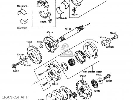 CRANKSHAFT - VN1500B6 VN15SE 1992 EUROPE UK FR AR FG IT NR SD ST