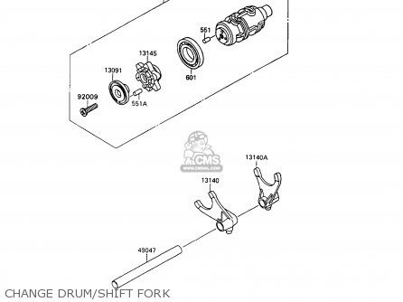 CHANGE DRUM/SHIFT FORK - VN1500B6 VN15SE 1992 EUROPE UK FR AR FG IT NR SD ST