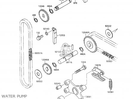 WATER PUMP - VN1500B6 VN15SE 1992 EUROPE UK FR AR FG IT NR SD ST