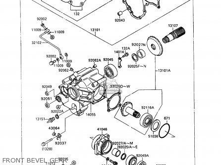 FRONT BEVEL GEAR - VN1500B6 VN15SE 1992 EUROPE UK FR AR FG IT NR SD ST