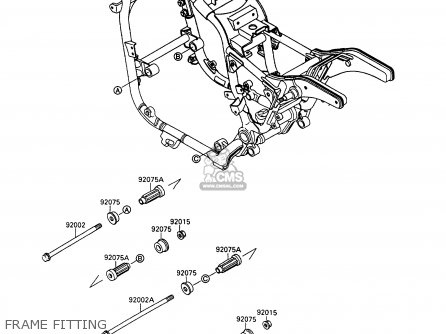 FRAME FITTING - VN1500B6 VN15SE 1992 EUROPE UK FR AR FG IT NR SD ST