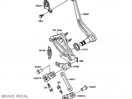 BRAKE PEDAL - VN1500B6 VN15SE 1992 EUROPE UK FR AR FG IT NR SD ST