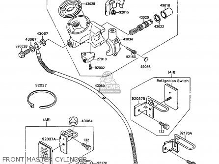 FRONT MASTER CYLINDER - VN1500B6 VN15SE 1992 EUROPE UK FR AR FG IT NR SD ST
