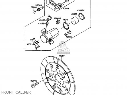 FRONT CALIPER - VN1500B6 VN15SE 1992 EUROPE UK FR AR FG IT NR SD ST