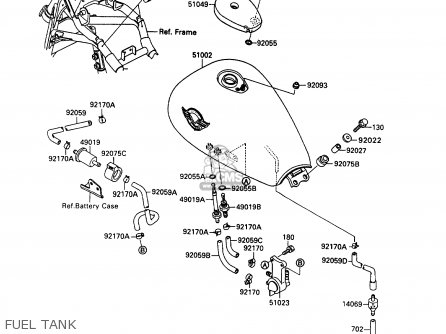 FUEL TANK - VN1500B6 VN15SE 1992 EUROPE UK FR AR FG IT NR SD ST
