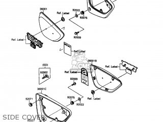 SIDE COVER - VN1500B6 VN15SE 1992 EUROPE UK FR AR FG IT NR SD ST