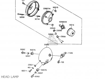 HEAD LAMP - VN1500B6 VN15SE 1992 EUROPE UK FR AR FG IT NR SD ST