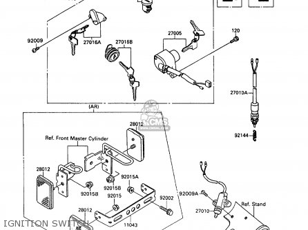 IGNITION SWITCH - VN1500B6 VN15SE 1992 EUROPE UK FR AR FG IT NR SD ST