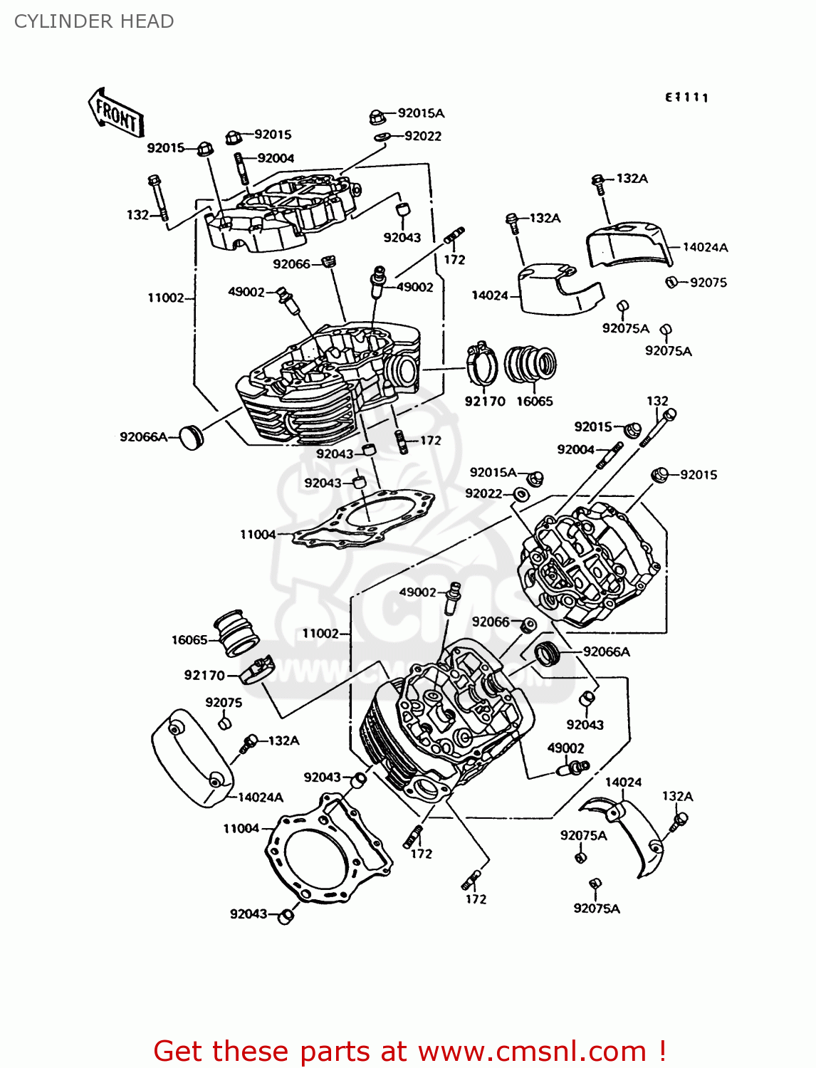 CYLINDER HEAD VN1500C1 VN15 1994 EUROPE UK FR NL AR FG IT NR SD SP ST
