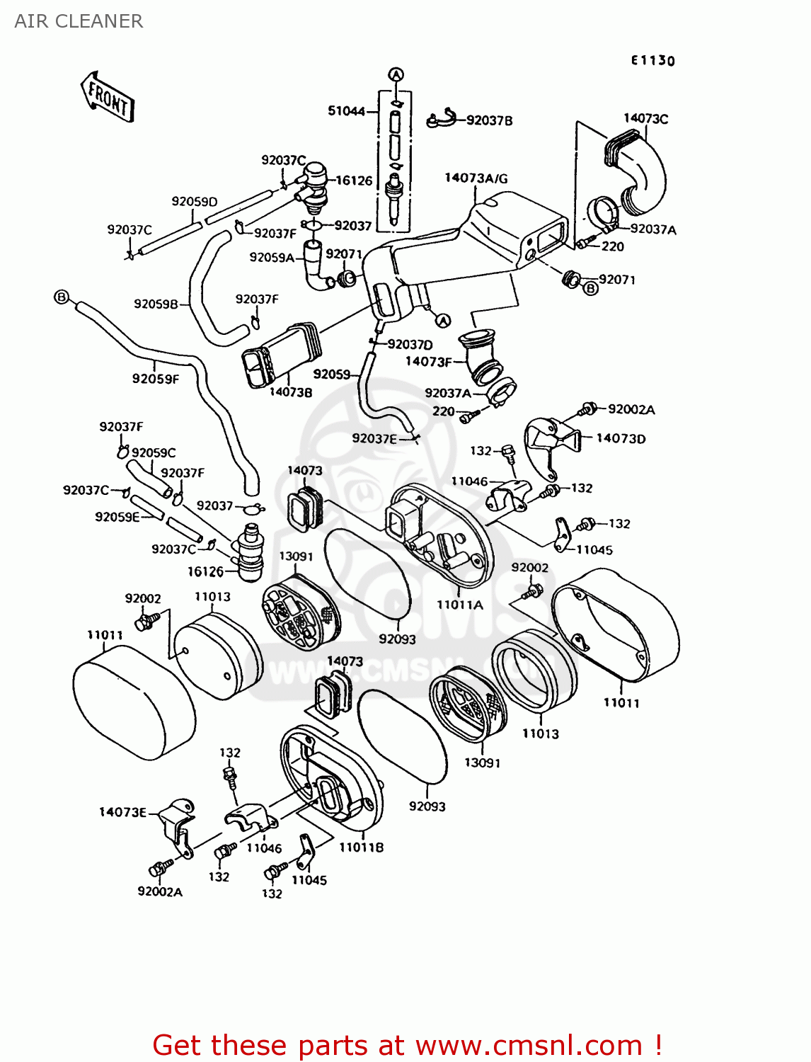 AIR CLEANER VN1500C1 VN15 1994 EUROPE UK FR NL AR FG IT NR SD SP ST