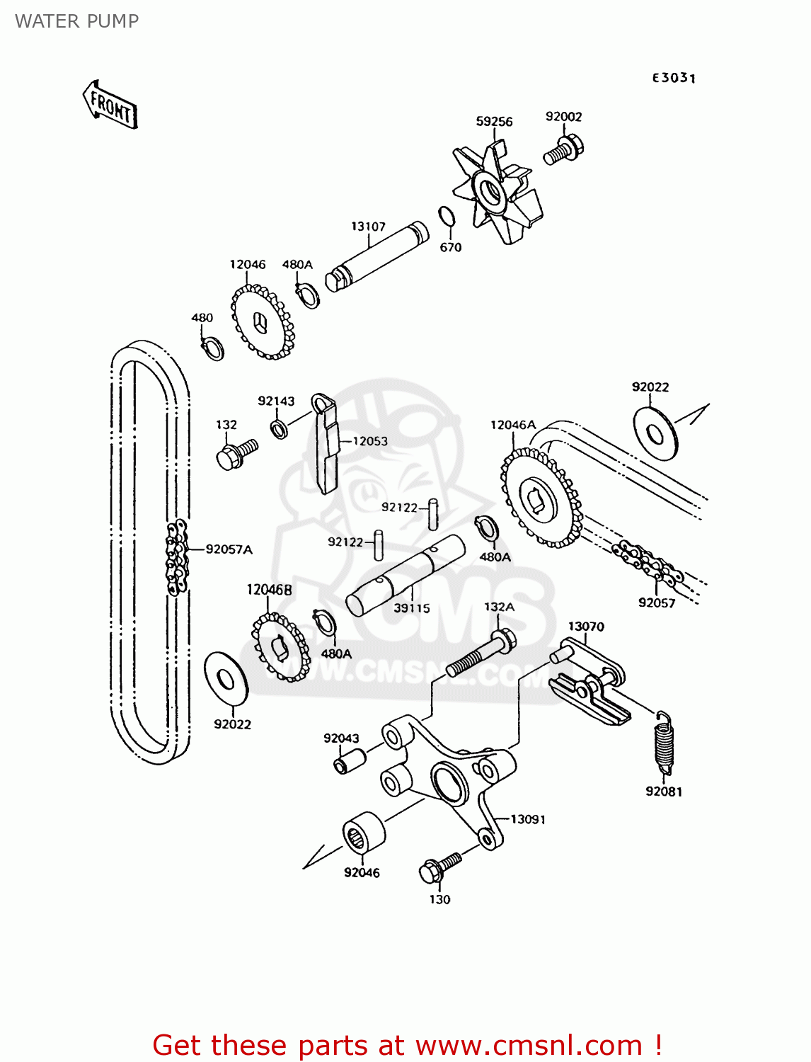 WATER PUMP VN1500C1 VN15 1994 EUROPE UK FR NL AR FG IT NR SD SP ST
