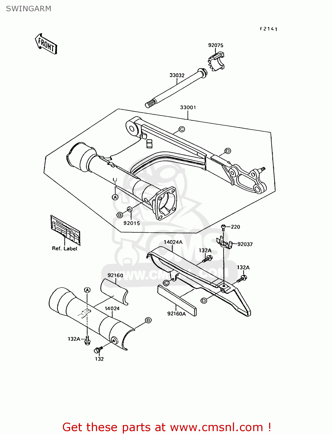 SWINGARM VN1500C1 VN15 1994 EUROPE UK FR NL AR FG IT NR SD SP ST