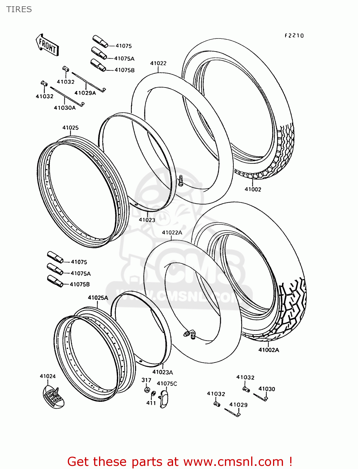 TIRES VN1500C1 VN15 1994 EUROPE UK FR NL AR FG IT NR SD SP ST