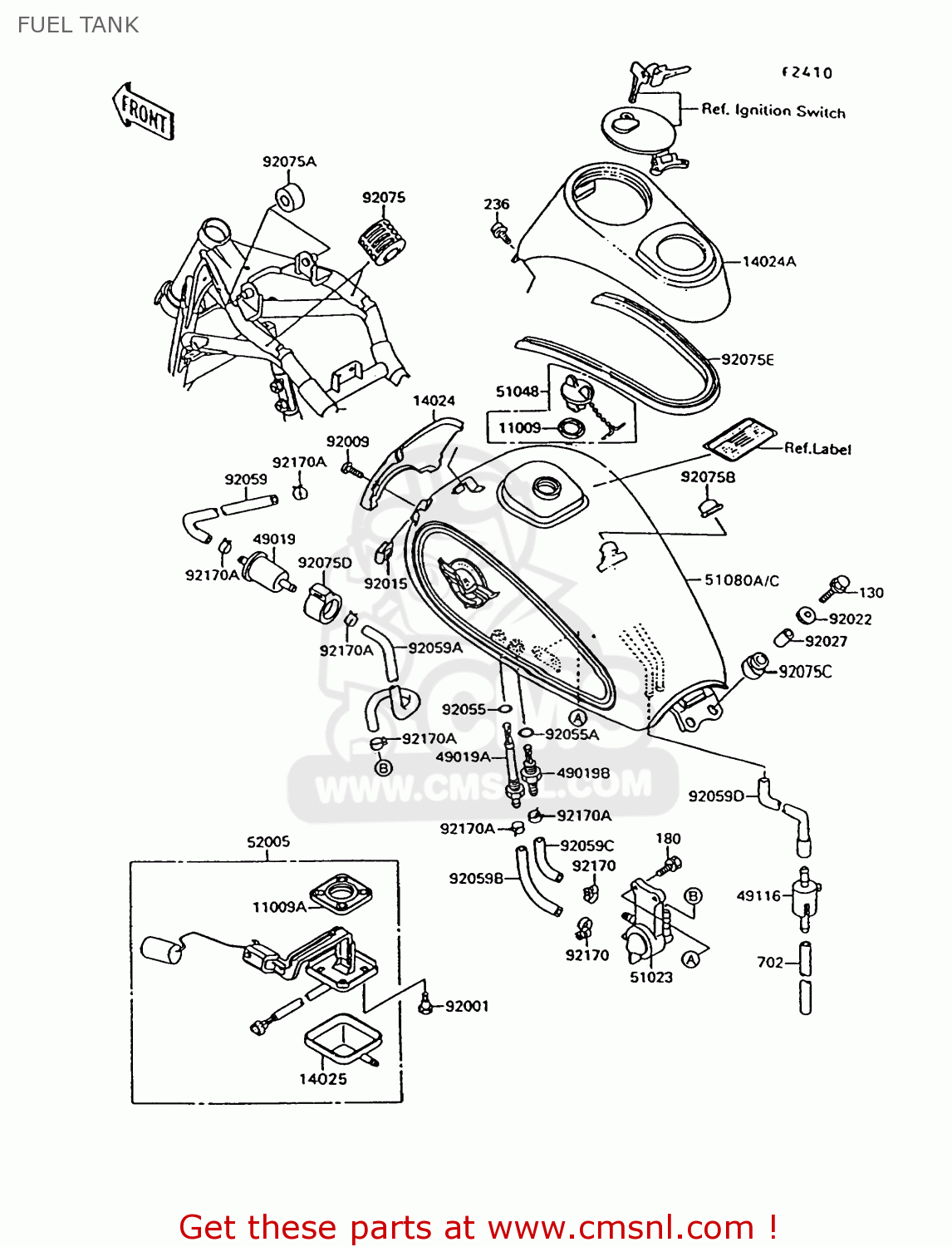FUEL TANK VN1500C1 VN15 1994 EUROPE UK FR NL AR FG IT NR SD SP ST