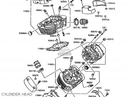CYLINDER HEAD - VN1500C1 VN15 1994 EUROPE UK FR NL AR FG IT NR SD SP ST