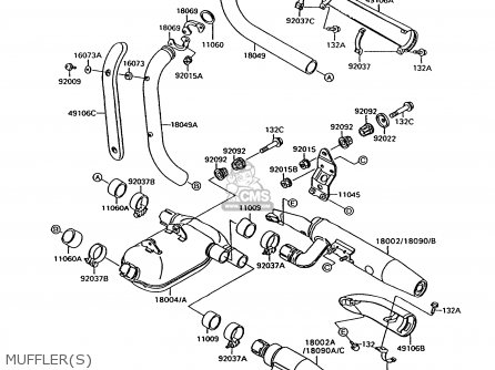 MUFFLER(S) - VN1500C1 VN15 1994 EUROPE UK FR NL AR FG IT NR SD SP ST