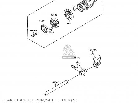 GEAR CHANGE DRUM/SHIFT FORK(S) - VN1500C1 VN15 1994 EUROPE UK FR NL AR FG IT NR SD SP ST