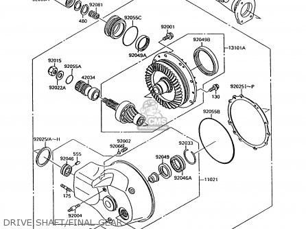 DRIVE SHAFT/FINAL GEAR - VN1500C1 VN15 1994 EUROPE UK FR NL AR FG IT NR SD SP ST