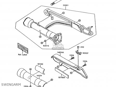 SWINGARM - VN1500C1 VN15 1994 EUROPE UK FR NL AR FG IT NR SD SP ST
