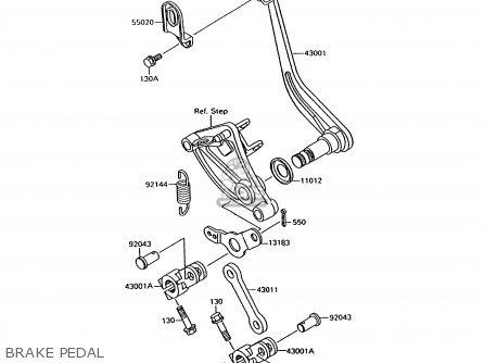 BRAKE PEDAL - VN1500C1 VN15 1994 EUROPE UK FR NL AR FG IT NR SD SP ST