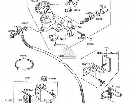 FRONT MASTER CYLINDER - VN1500C1 VN15 1994 EUROPE UK FR NL AR FG IT NR SD SP ST