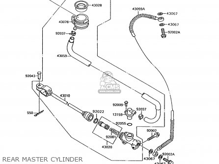REAR MASTER CYLINDER - VN1500C1 VN15 1994 EUROPE UK FR NL AR FG IT NR SD SP ST