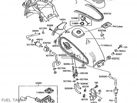 FUEL TANK - VN1500C1 VN15 1994 EUROPE UK FR NL AR FG IT NR SD SP ST