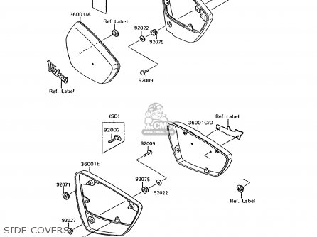 SIDE COVERS - VN1500C1 VN15 1994 EUROPE UK FR NL AR FG IT NR SD SP ST