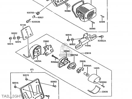 TAILLIGHT(S) - VN1500C1 VN15 1994 EUROPE UK FR NL AR FG IT NR SD SP ST