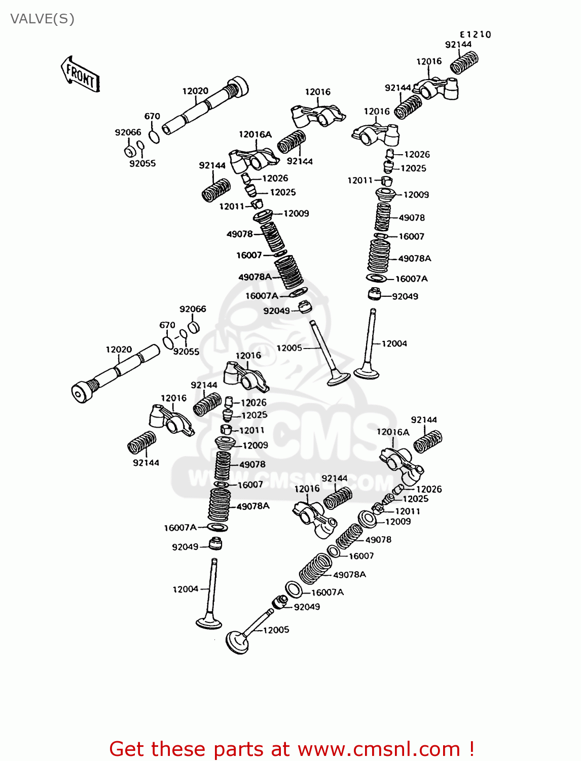 VALVE(S) VN1500C2 VN15 1995 EUROPE UK FR NL AR FG NR SD SP ST