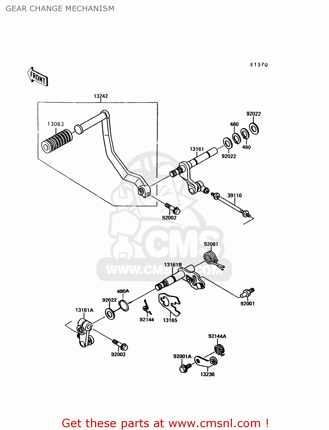 GEAR CHANGE MECHANISM VN1500C2 VN15 1995 EUROPE UK FR NL AR FG NR SD SP ST