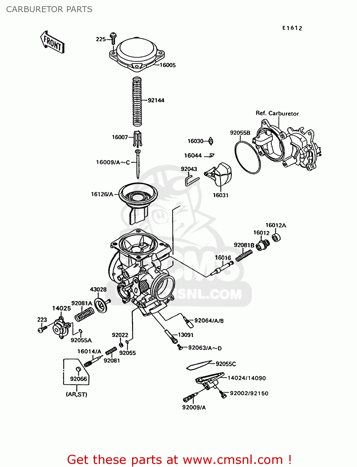 CARBURETOR PARTS VN1500C2 VN15 1995 EUROPE UK FR NL AR FG NR SD SP ST