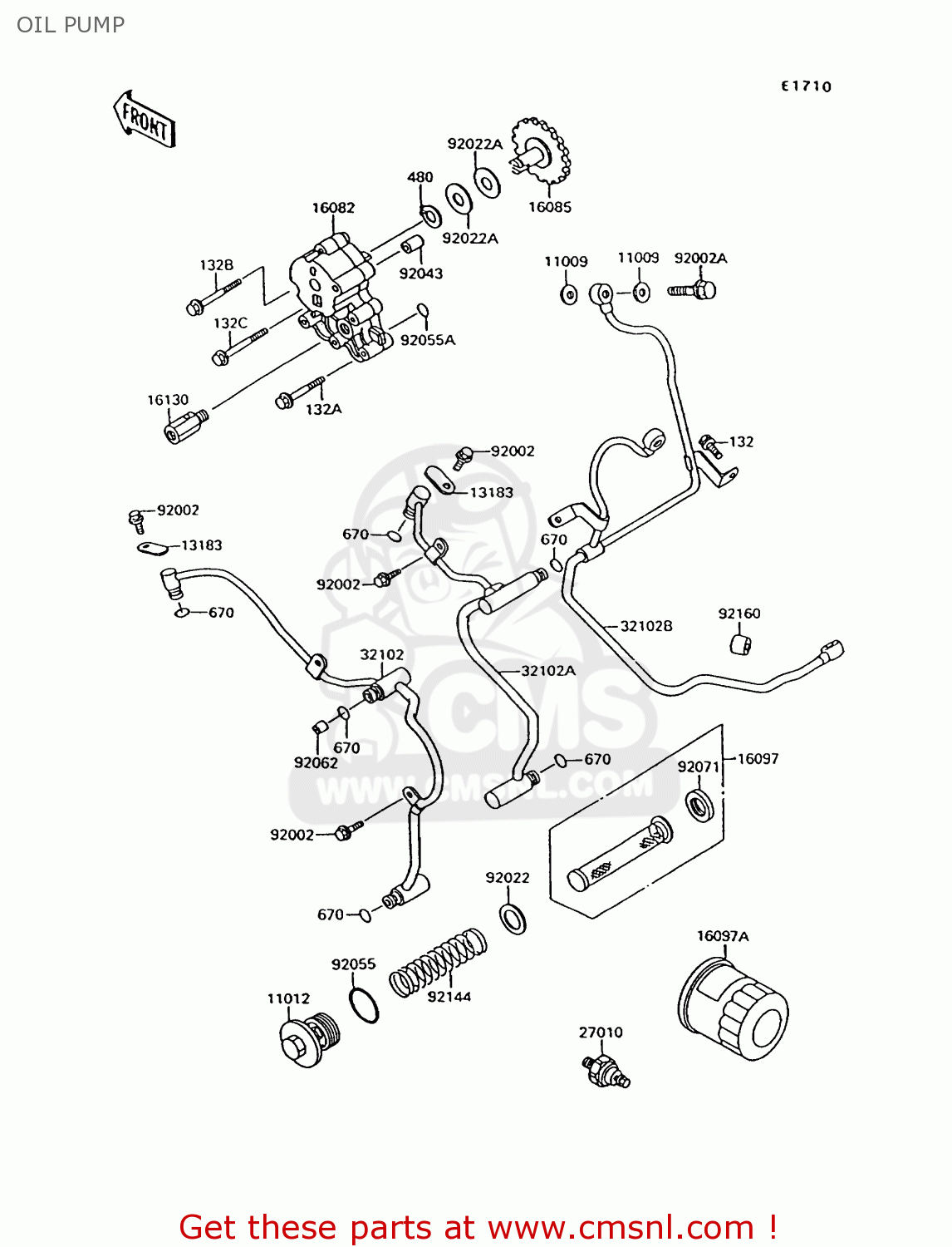 OIL PUMP VN1500C2 VN15 1995 EUROPE UK FR NL AR FG NR SD SP ST