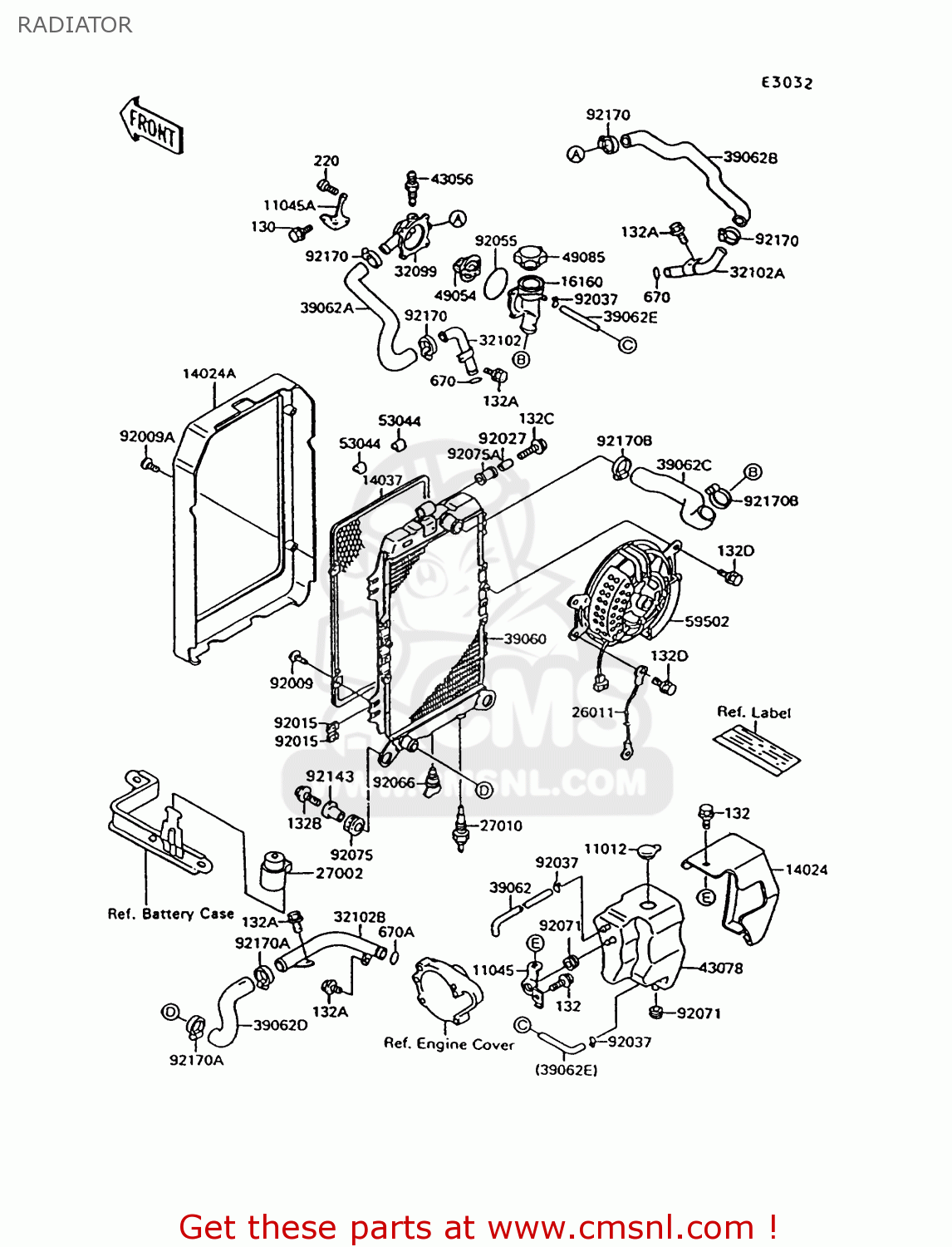 RADIATOR VN1500C2 VN15 1995 EUROPE UK FR NL AR FG NR SD SP ST