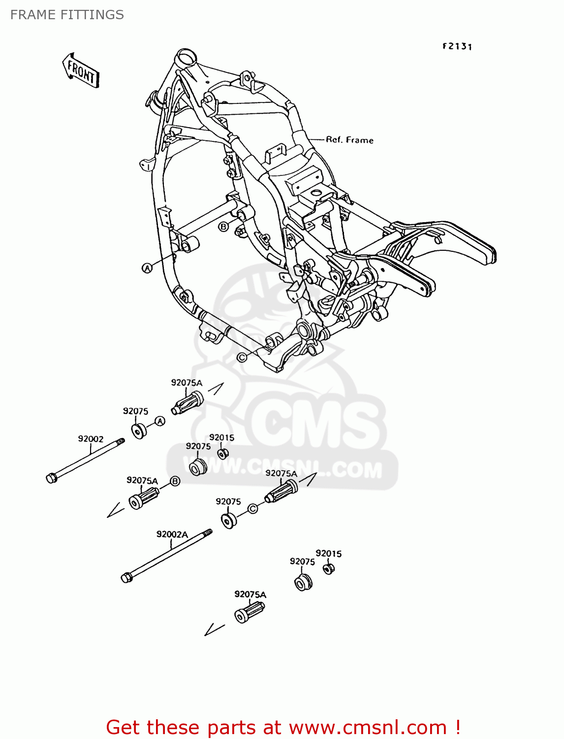 FRAME FITTINGS VN1500C2 VN15 1995 EUROPE UK FR NL AR FG NR SD SP ST