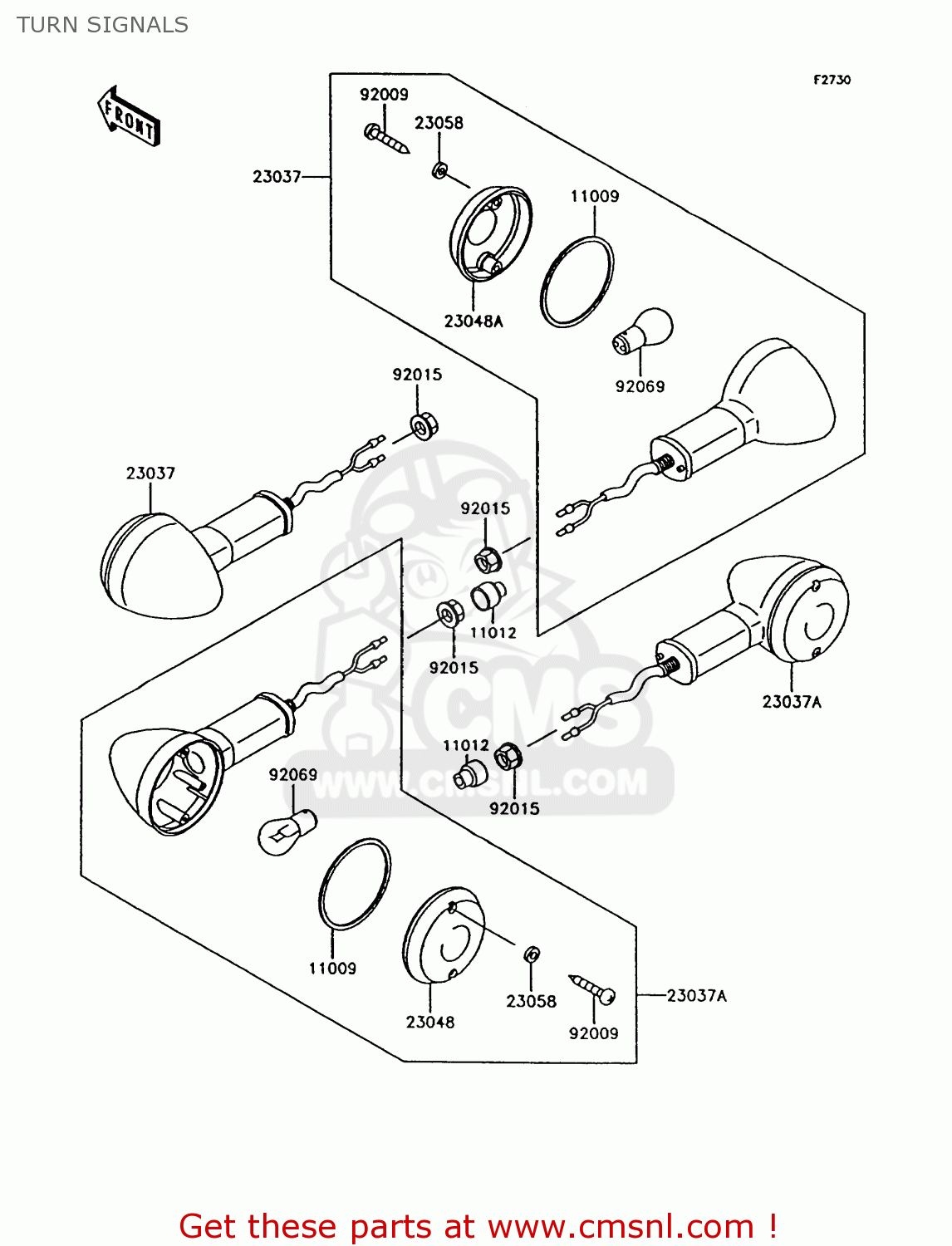 TURN SIGNALS VN1500C2 VN15 1995 EUROPE UK FR NL AR FG NR SD SP ST