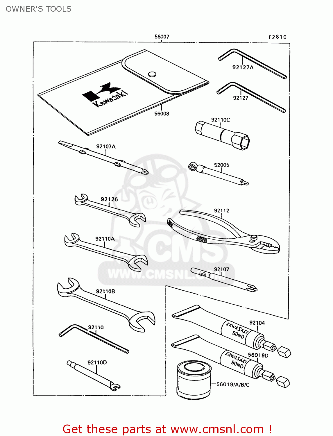 OWNER'S TOOLS VN1500C2 VN15 1995 EUROPE UK FR NL AR FG NR SD SP ST