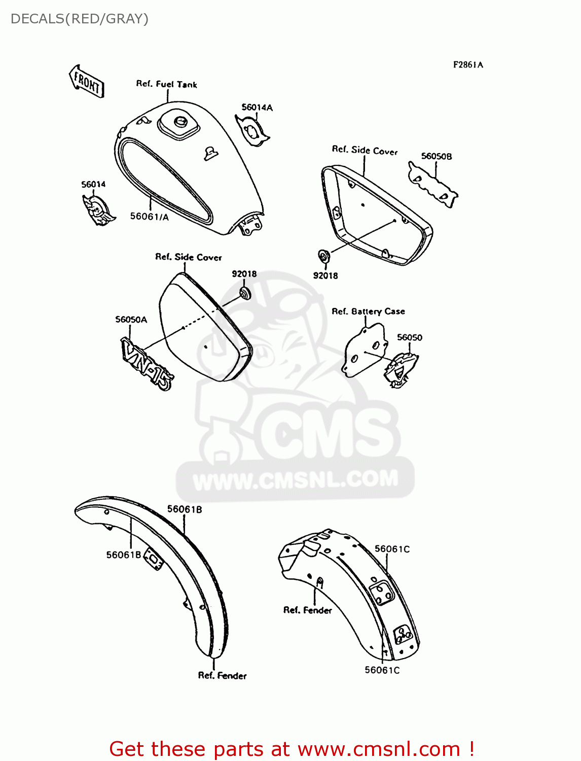 DECALS(RED/GRAY) VN1500C2 VN15 1995 EUROPE UK FR NL AR FG NR SD SP ST