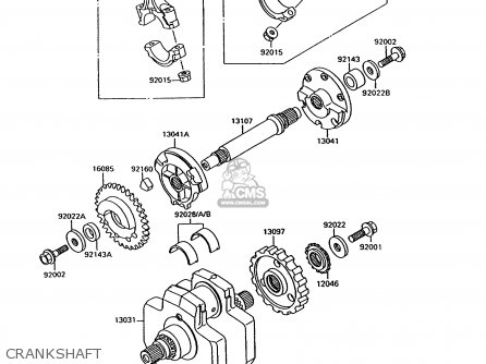 CRANKSHAFT - VN1500C2 VN15 1995 EUROPE UK FR NL AR FG NR SD SP ST