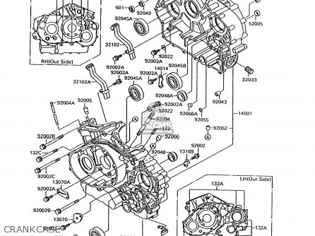 CRANKCASE - VN1500C2 VN15 1995 EUROPE UK FR NL AR FG NR SD SP ST