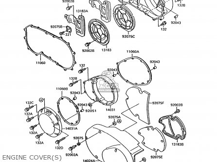 ENGINE COVER(S) - VN1500C2 VN15 1995 EUROPE UK FR NL AR FG NR SD SP ST