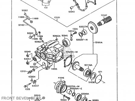 FRONT BEVEL GEAR - VN1500C2 VN15 1995 EUROPE UK FR NL AR FG NR SD SP ST