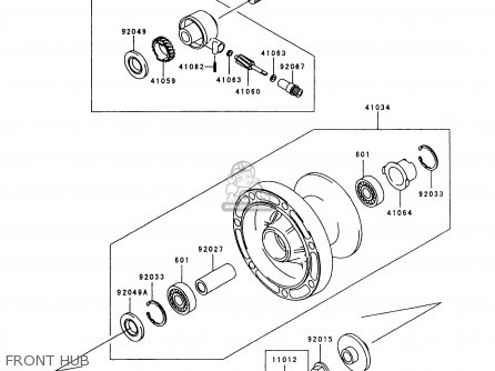 FRONT HUB - VN1500C2 VN15 1995 EUROPE UK FR NL AR FG NR SD SP ST