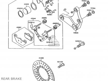 REAR BRAKE - VN1500C2 VN15 1995 EUROPE UK FR NL AR FG NR SD SP ST