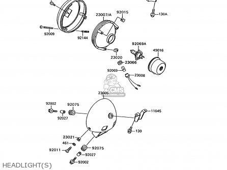 HEADLIGHT(S) - VN1500C2 VN15 1995 EUROPE UK FR NL AR FG NR SD SP ST