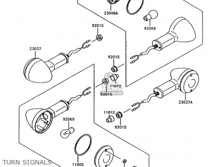 TURN SIGNALS - VN1500C2 VN15 1995 EUROPE UK FR NL AR FG NR SD SP ST
