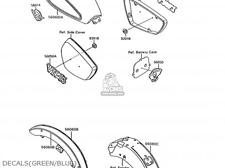 DECALS(GREEN/BLUE) - VN1500C2 VN15 1995 EUROPE UK FR NL AR FG NR SD SP ST