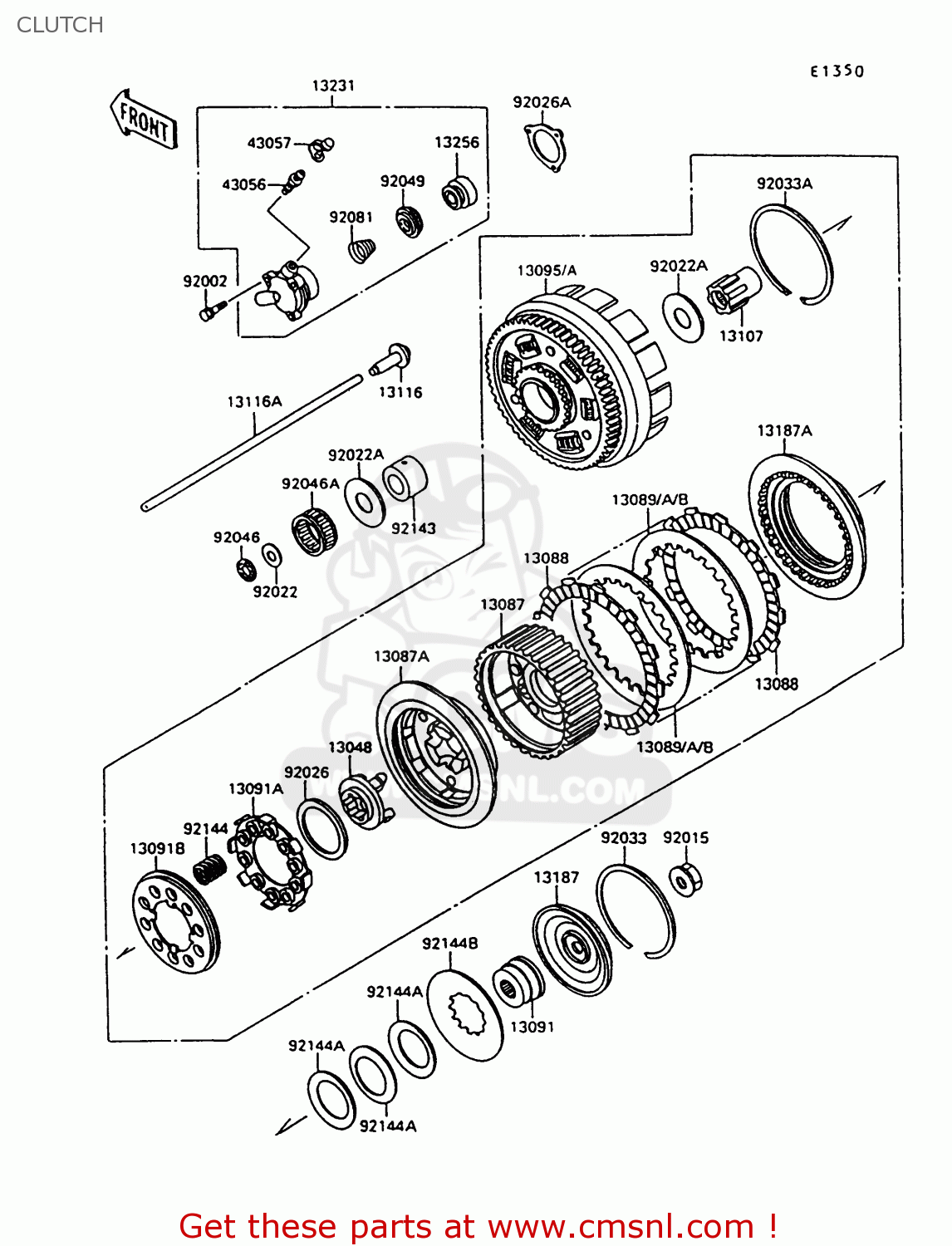 CLUTCH VN1500C3 VULCAN 1500L 1996 USA CALIFORNIA